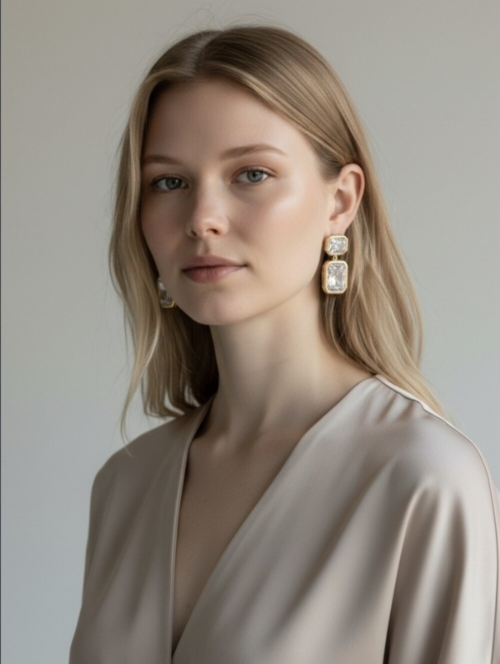 💛▪️Camila Coelho ▪️Gold-Tone Clear Cubic Zirconia Drop Earrings